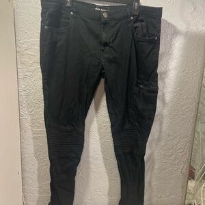 King Maker Black Biker Jeans